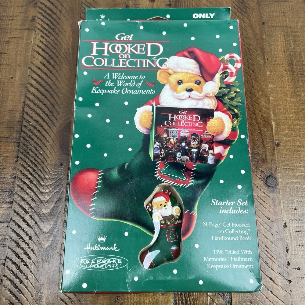 VTG Hallmark Keepsake 1996 Get Hooked on Collecting Starter Set Ornament Book